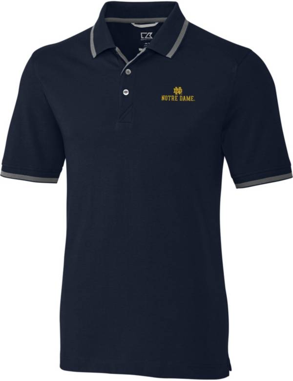 Cutter & Buck Men's Notre Dame Fighting Irish Navy Advantage Tipped Polo