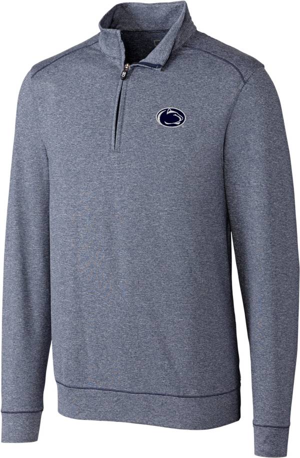 Cutter & Buck Men's Penn State Nittany Lions Blue Shoreline Half-Zip Pullover Shirt