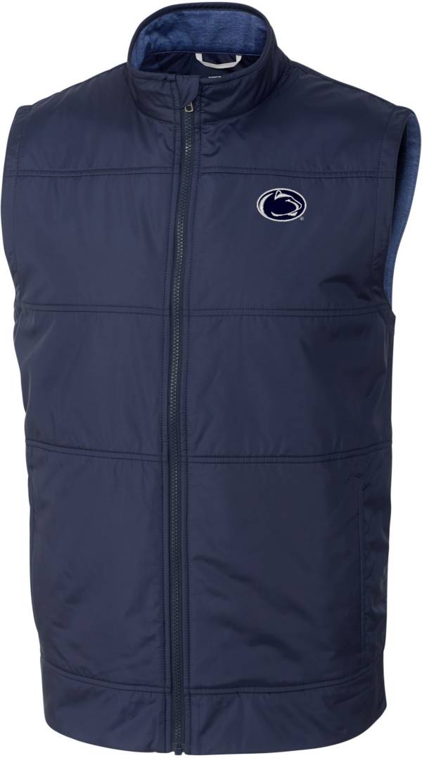 Cutter & Buck Men's Penn State Nittany Lions Blue Stealth Full-Zip Vest