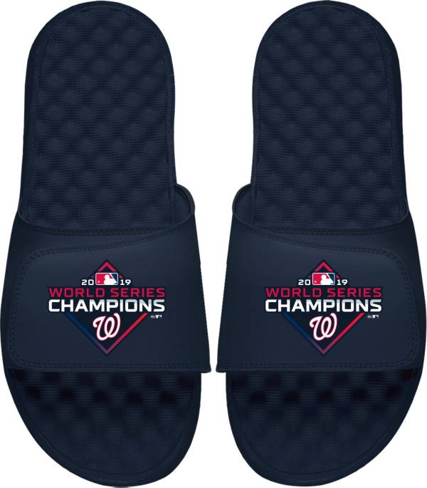 ISlide Youth 2019 World Series Champions Washington Nationals Navy Sandals