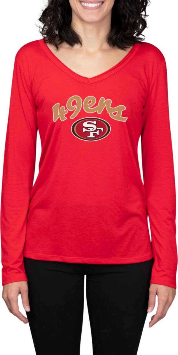 Concepts Sport Women's San Francisco 49ers Marathon Red Long Sleeve T-Shirt