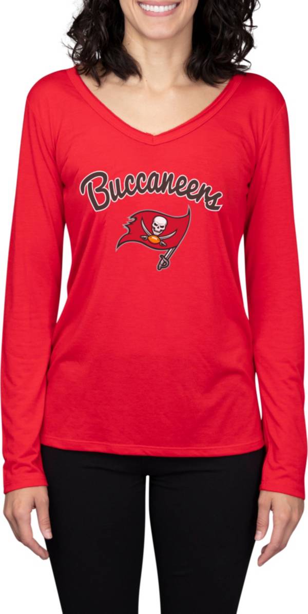 Concepts Sport Women's Tampa Bay Buccaneers Marathon Red Long Sleeve T-Shirt
