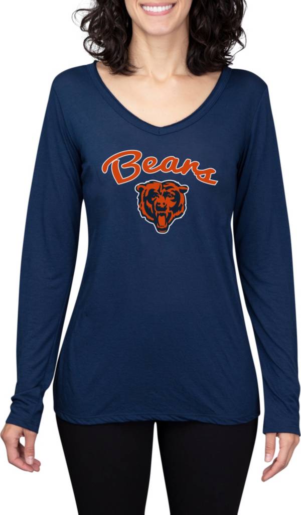 Concepts Sport Women's Chicago Bears Marathon Navy Long Sleeve T-Shirt product image