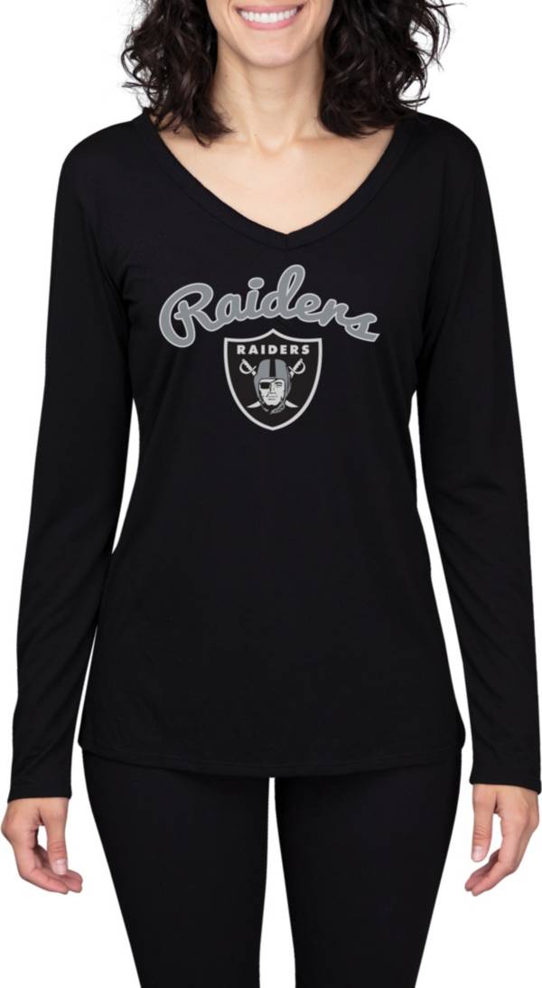 Concepts Sport Women's Las Vegas Raiders Marathon Black Long Sleeve T-Shirt