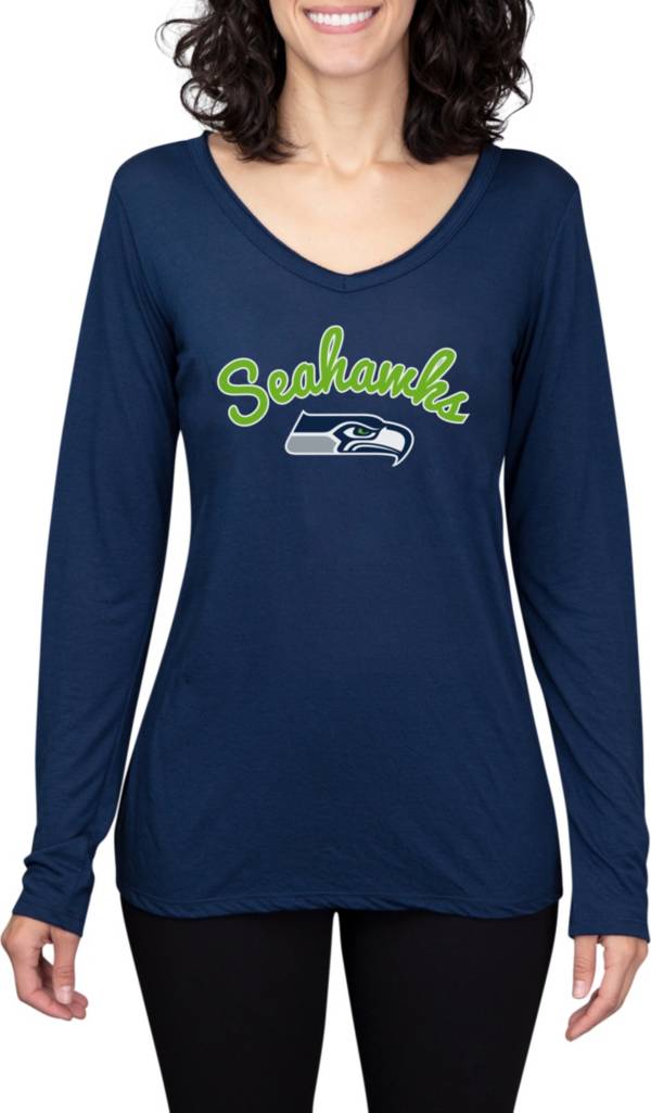 Concepts Sport Women's Seattle Seahawks Marathon Navy Long Sleeve T-Shirt product image