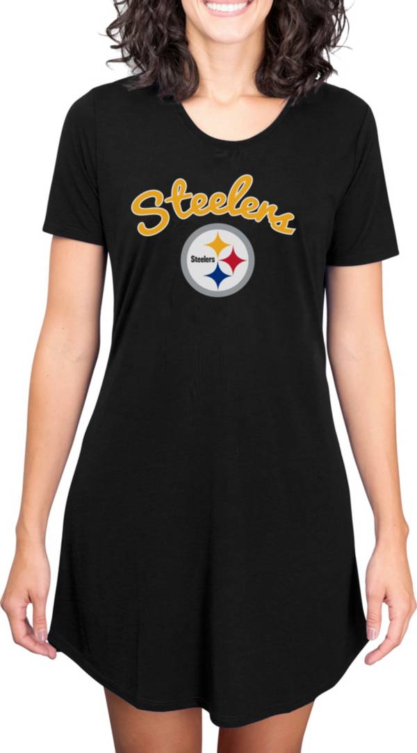 Concepts Sport Women's Pittsburgh Steelers Black Nightshirt