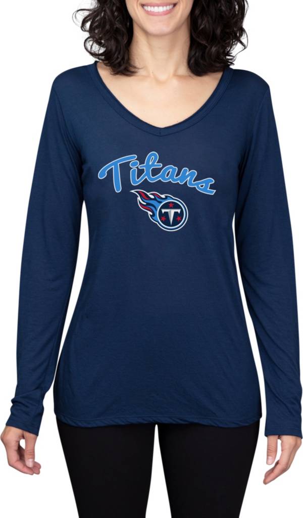 Concepts Sport Women's Tennesee Titans Marathon Navy Long Sleeve T-Shirt