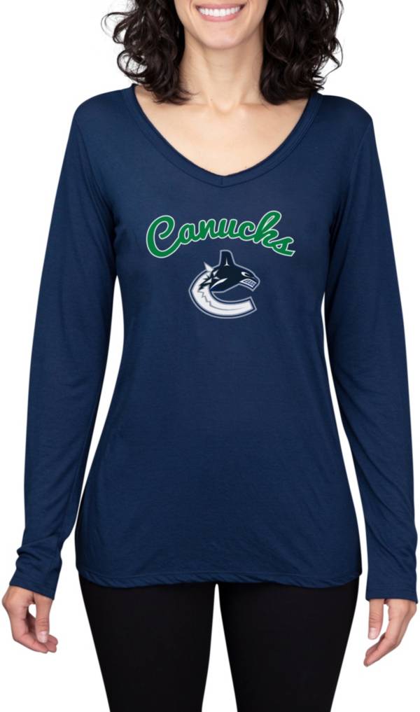 Concepts Sport Women's Vancouver Cancucks Marathon Knit Long Sleeve T-Shirt