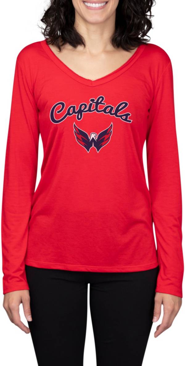 Concepts Sport Women's Washington Capitals Marathon Knit Long Sleeve T-Shirt