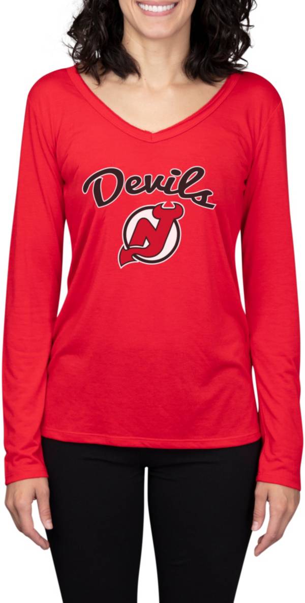 Concepts Sport Women's New Jersey Devils Marathon Knit Long Sleeve T-Shirt