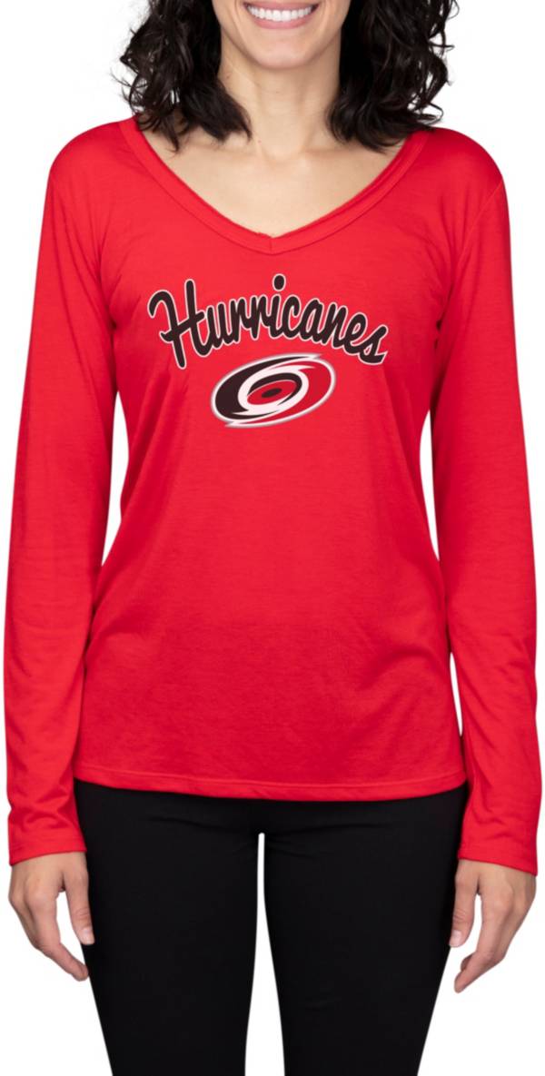 Concepts Sport Women's Carolina Hurricanes Marathon Knit Long Sleeve T-Shirt