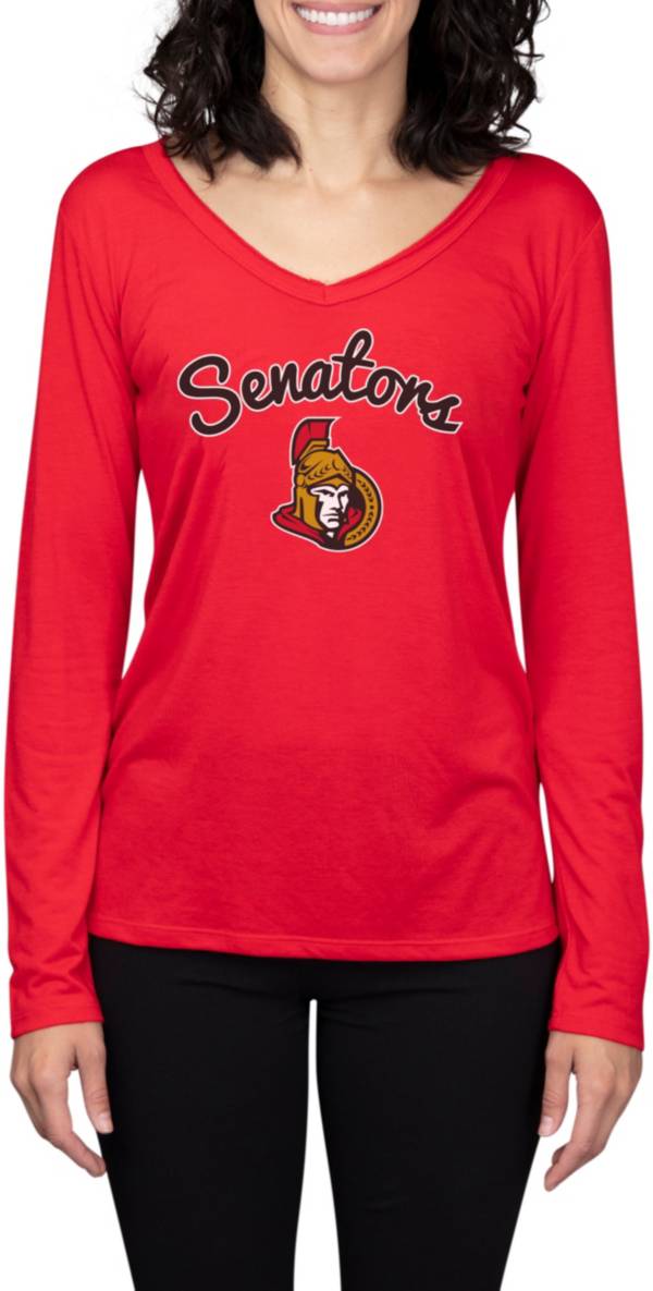 Concepts Sport Women's Ottawa Senators Marathon Knit Long Sleeve T-Shirt
