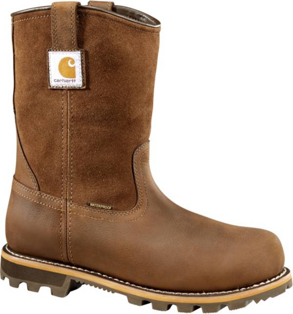 Carhartt Men's Traditional 10'' Pull On Waterproof Carbon Nano Toe Work  Boots