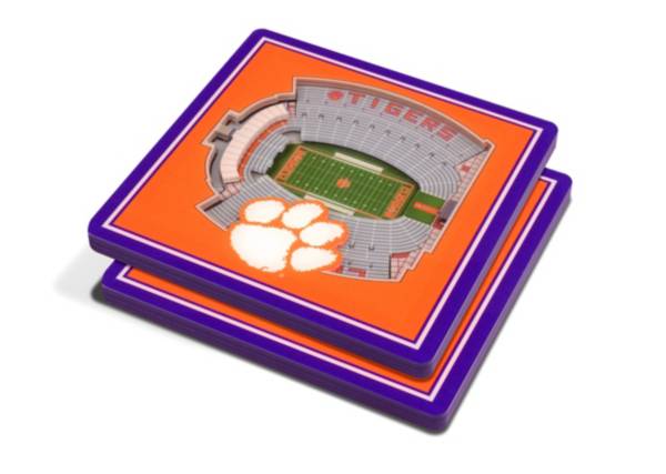 You the Fan Clemson Tigers 3D Stadium Views Coaster Set