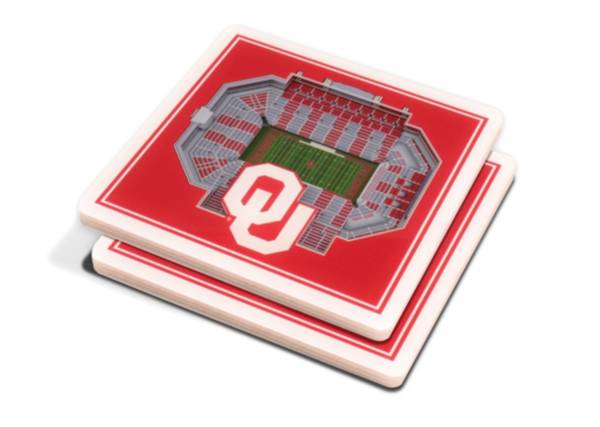 You the Fan Oklahoma Sooners 3D Stadium Views Coaster Set