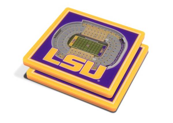 You the Fan LSU Tigers 3D Stadium Views Coaster Set