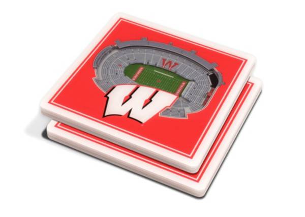 You the Fan Wisconsin Badgers 3D Stadium Views Coaster Set