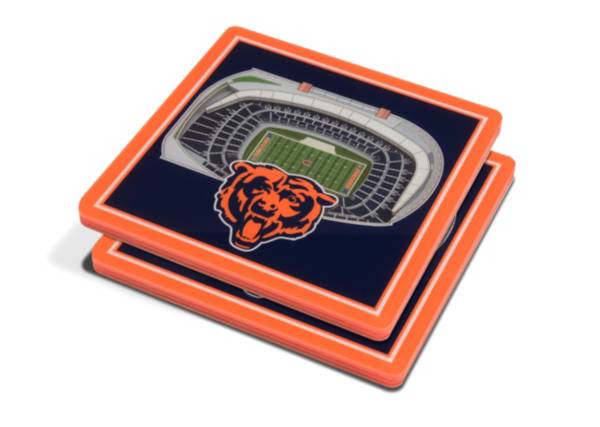 You the Fan Chicago Bears 3D Stadium Views Coaster Set