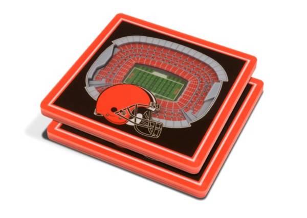 You the Fan Cleveland Browns 3D Stadium Views Coaster Set