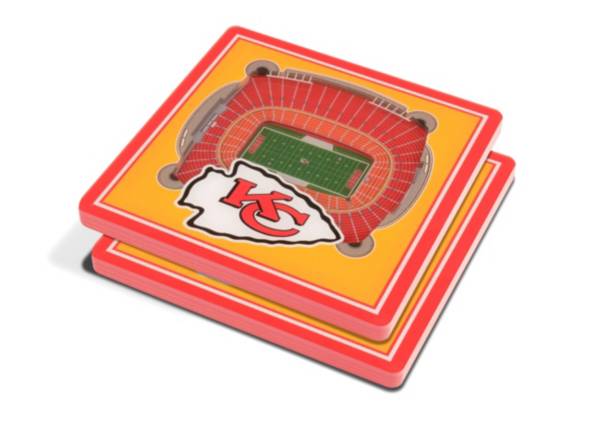 You the Fan Kansas City Chiefs 3D Stadium Views Coaster Set