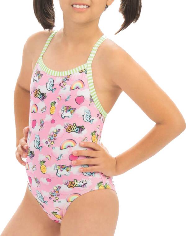 Dolfin Girls' Uglies Sweet Dreams Print One Piece Swimsuit