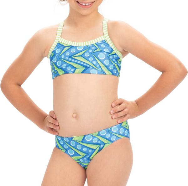 Dolfin Girls' Uglies Print Two Piece Swimsuit