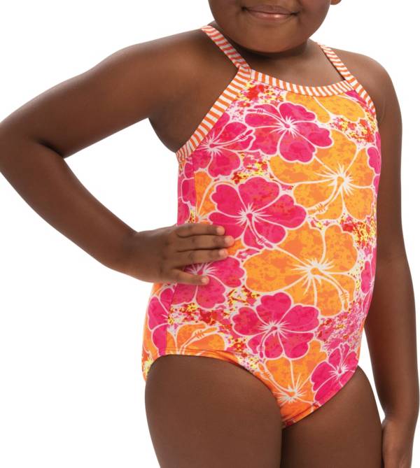 Dolfin Girls' Print One Piece Swimsuit