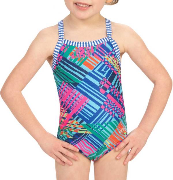 Dolfin Little Girls' Print One Piece Swimsuit