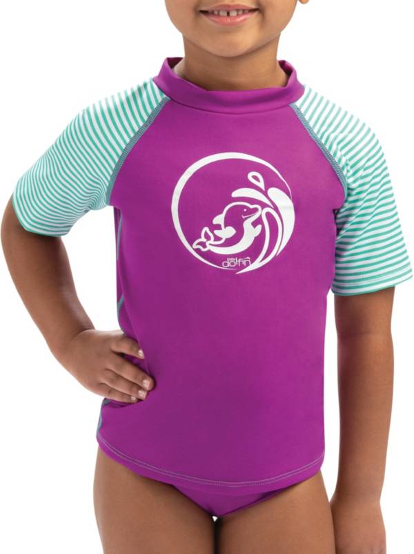 Dolfin Toddler Girls' Color Block Rash Guard