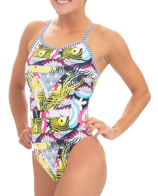 Dolfin Women's Uglies Print String Back One Piece Swimsuit