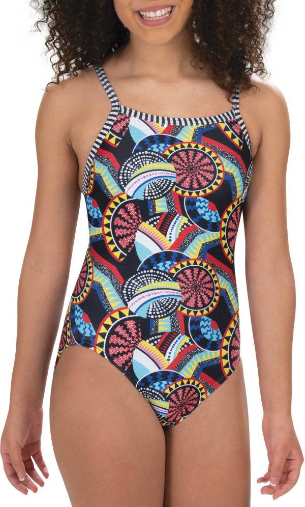 Dolfin Women's Uglies Print V-2 Back One Piece Swimsuit