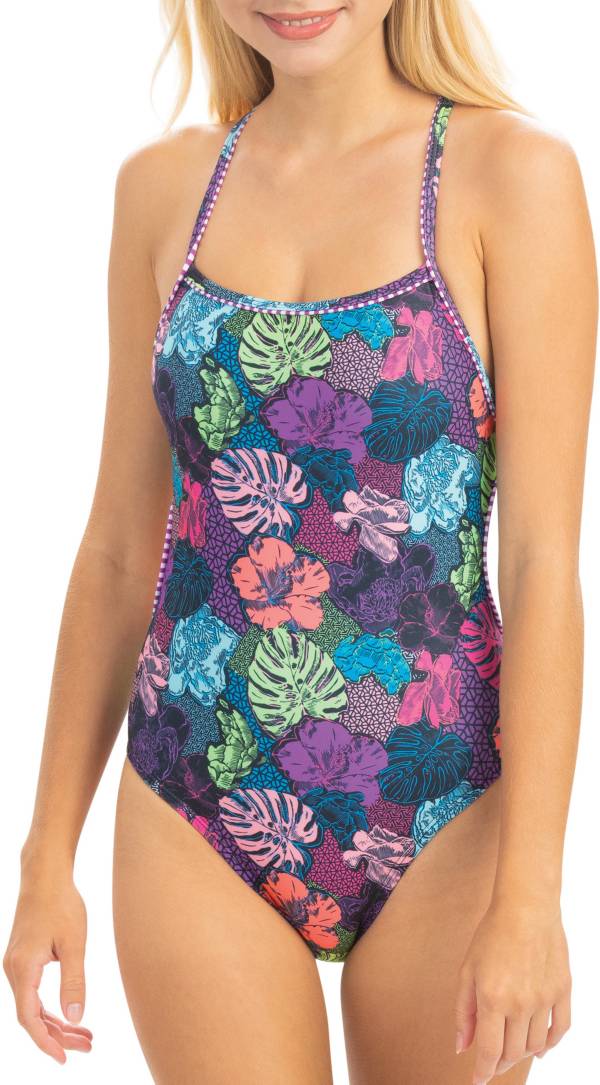 Dolfin Women's Uglies Revibe Print Tie-Back One Piece Swimsuit