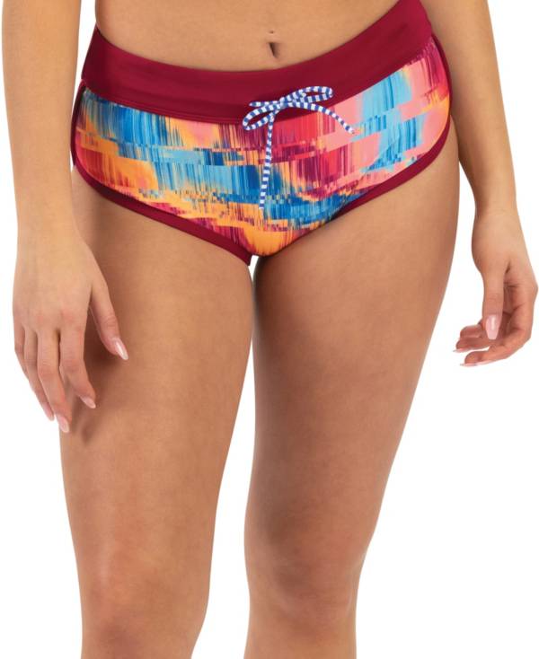 Dolfin Women's Revibe Print Boy Short Swim Bottoms