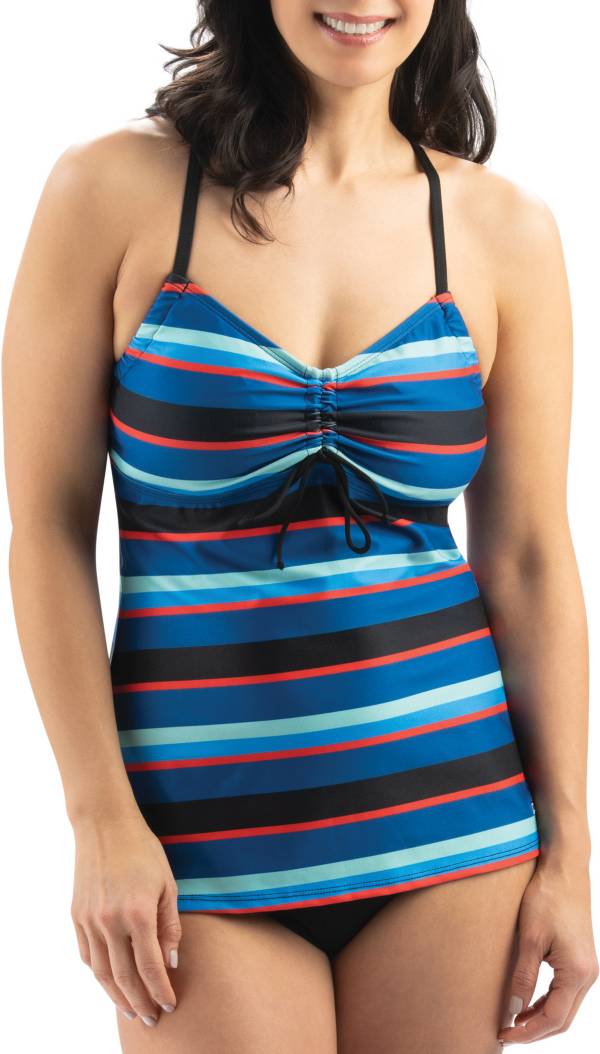 Dolfin Women's Aquashape Print Tie Front Tankini Top