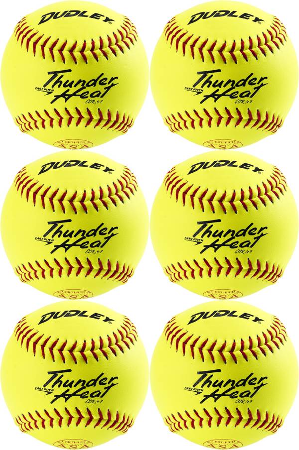 Dudley 11” ASA Thunder Heat Fastpitch Softballs - 6 Pack