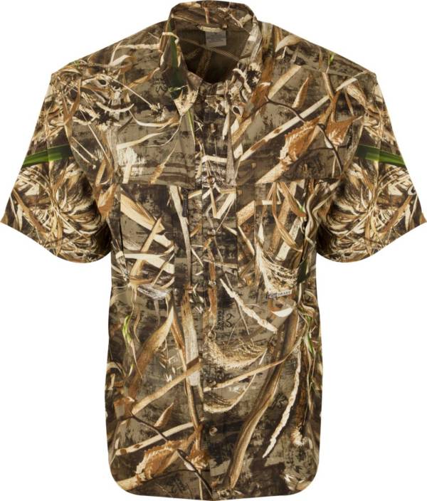 Drake Waterfowl Men's Camo Flyweight Wingshooter's Short Sleeve Hunting Shirt
