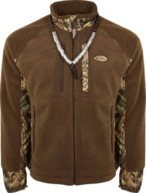 Drake Waterfowl Men's Sherpa Fleece Hybrid Liner Full Zip Hunting Jacket