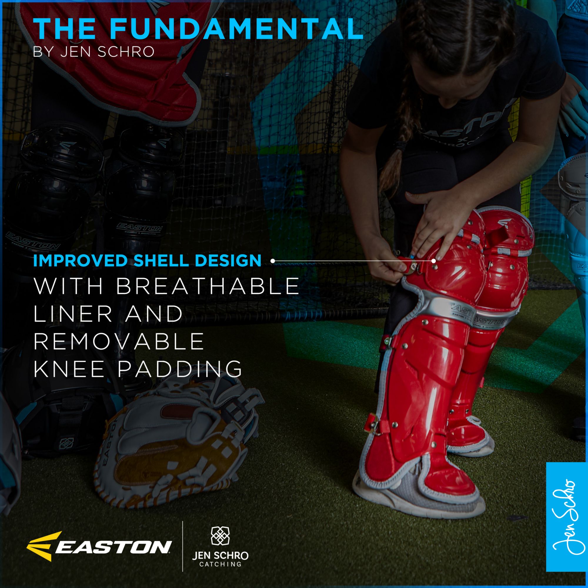 Easton Jen Schro The Fundamental Fastpitch Softball Catcher's Gear Set -  Temple's Sporting Goods