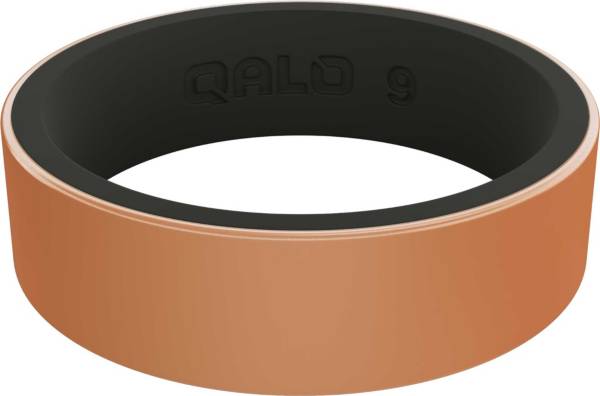 QALO Women's Strata Metallic Rose Gold Silicone Ring