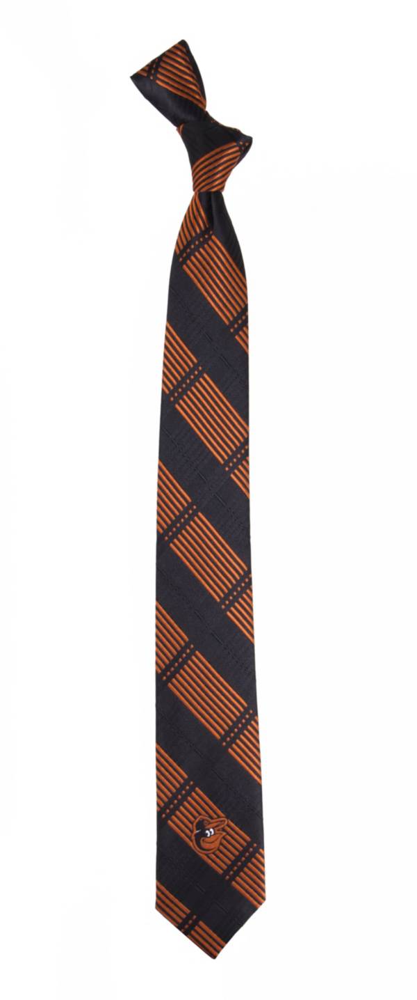 Eagles Wings Baltimore Orioles Skinny Plaid Necktie