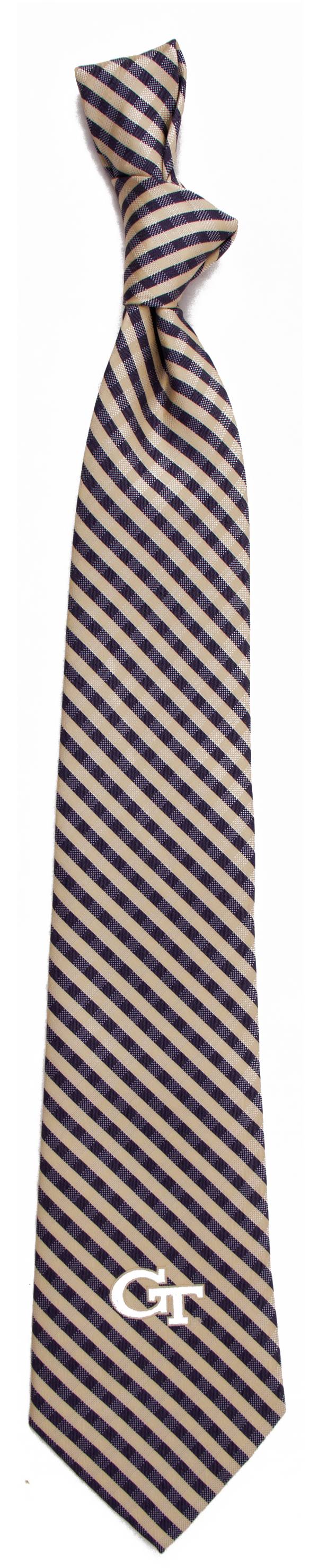 Eagles Wings Georgia Tech Yellow Jackets Gingham Necktie