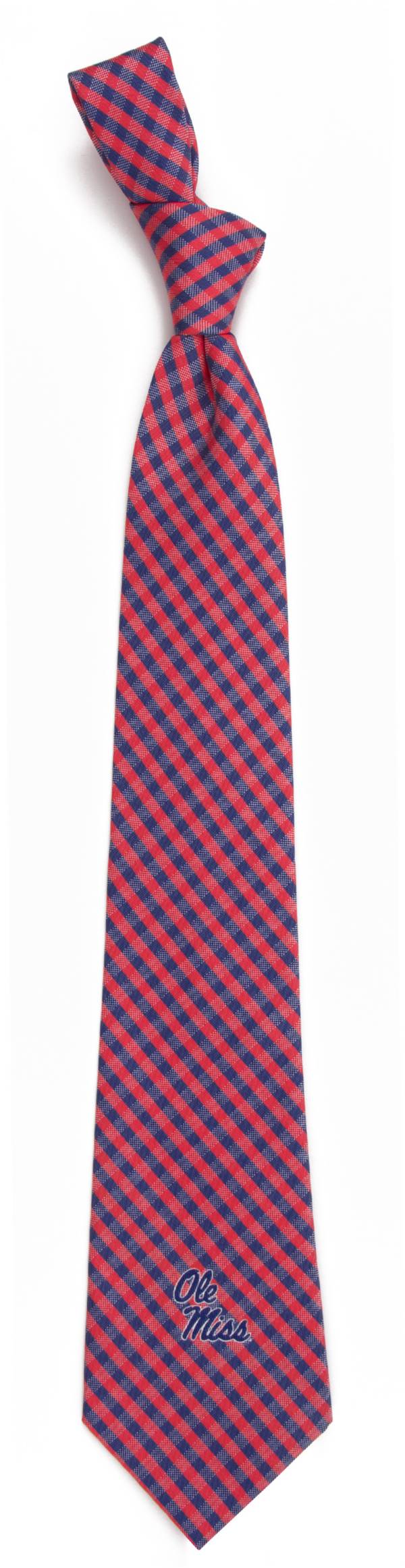 Eagles Wings Ole Miss Rebels Gingham Necktie