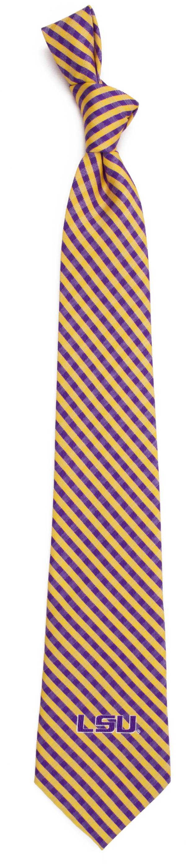 Eagles Wings LSU Tigers Gingham Necktie