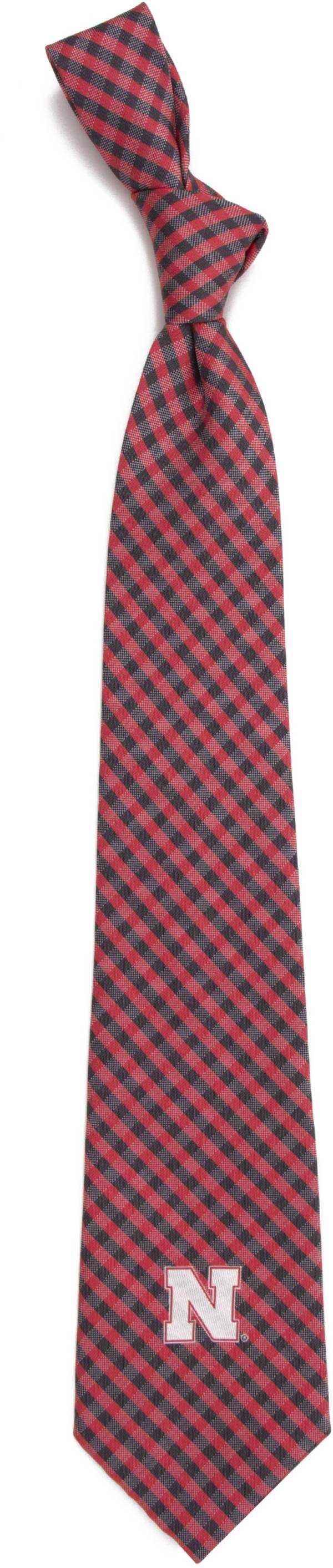 Eagles Wings Nebraska Cornhuskers Gingham Necktie