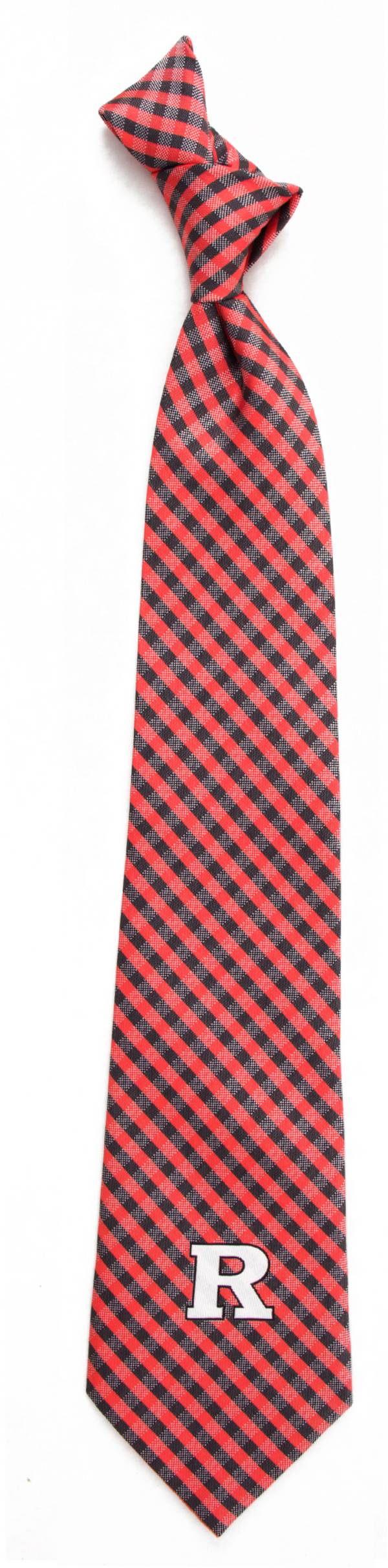 Eagles Wings Rutgers Scarlet Knights Gingham Necktie