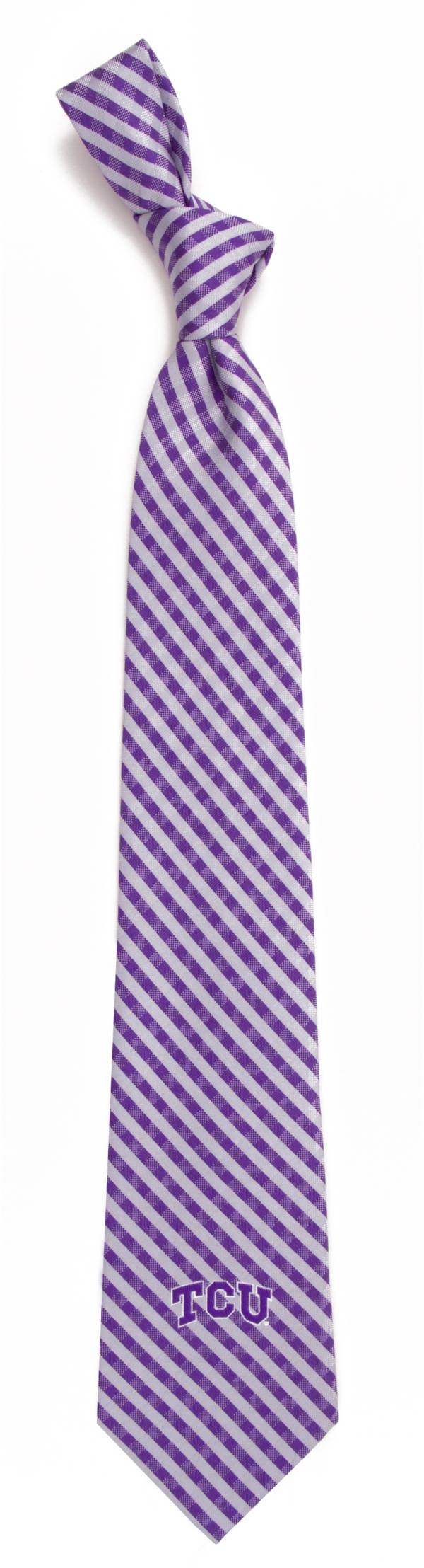 Eagles Wings TCU Horned Frogs Gingham Necktie
