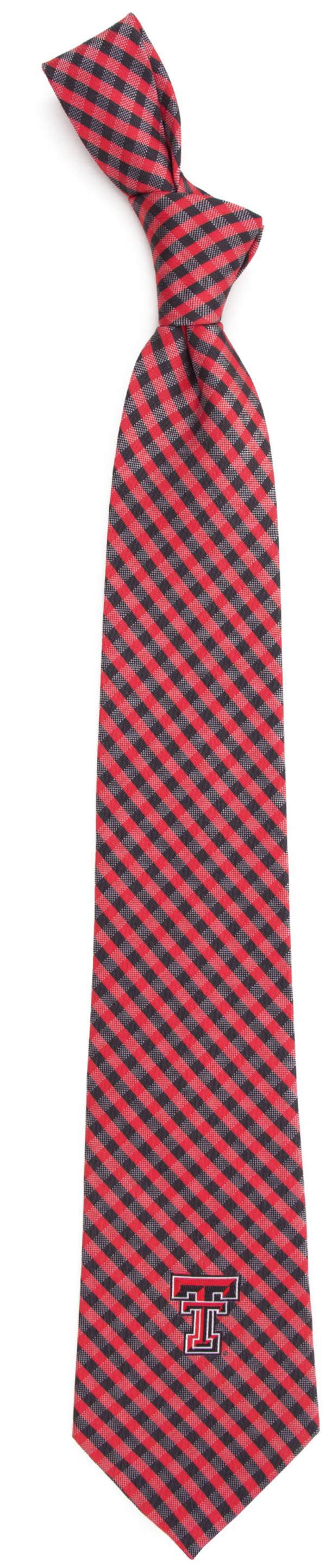 Eagles Wings Texas Tech Red Raiders Gingham Necktie