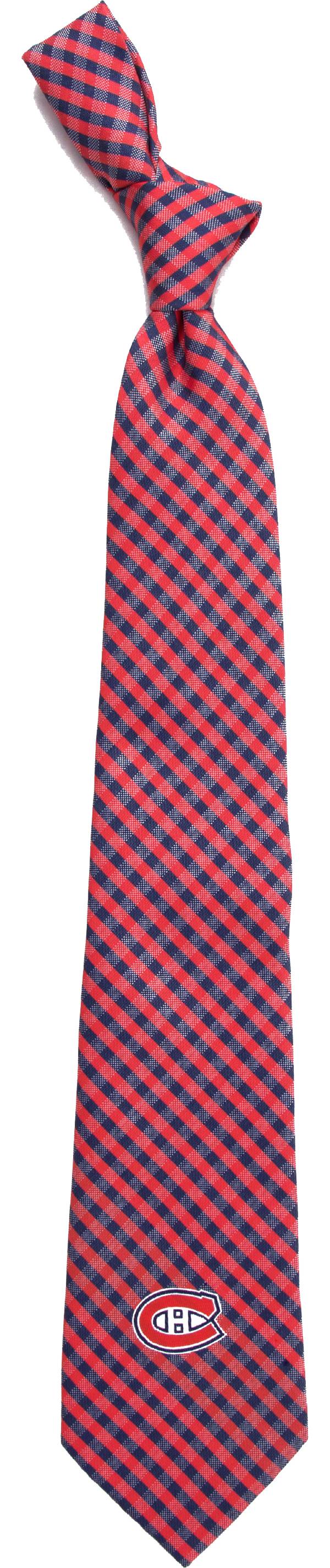 Eagles Wings Montreal Canadiens Gingham Necktie