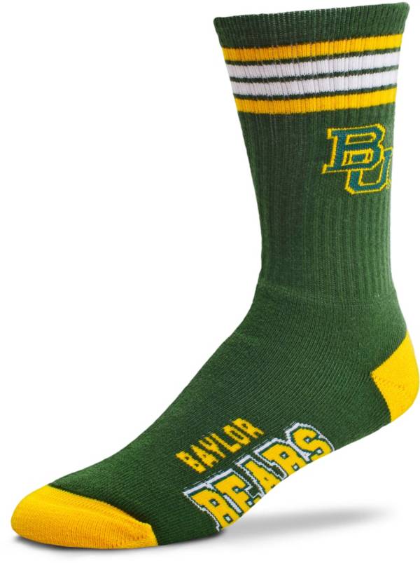 For Bare Feet Baylor Bears 4-Stripe Deuce Crew Socks