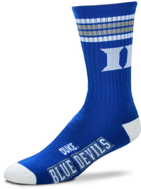 For Bare Feet Duke Blue Devils 4-Stripe Deuce Crew Socks